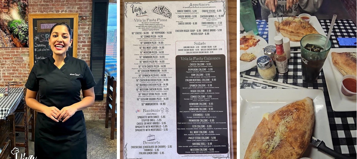 Viva La Pasta Menu