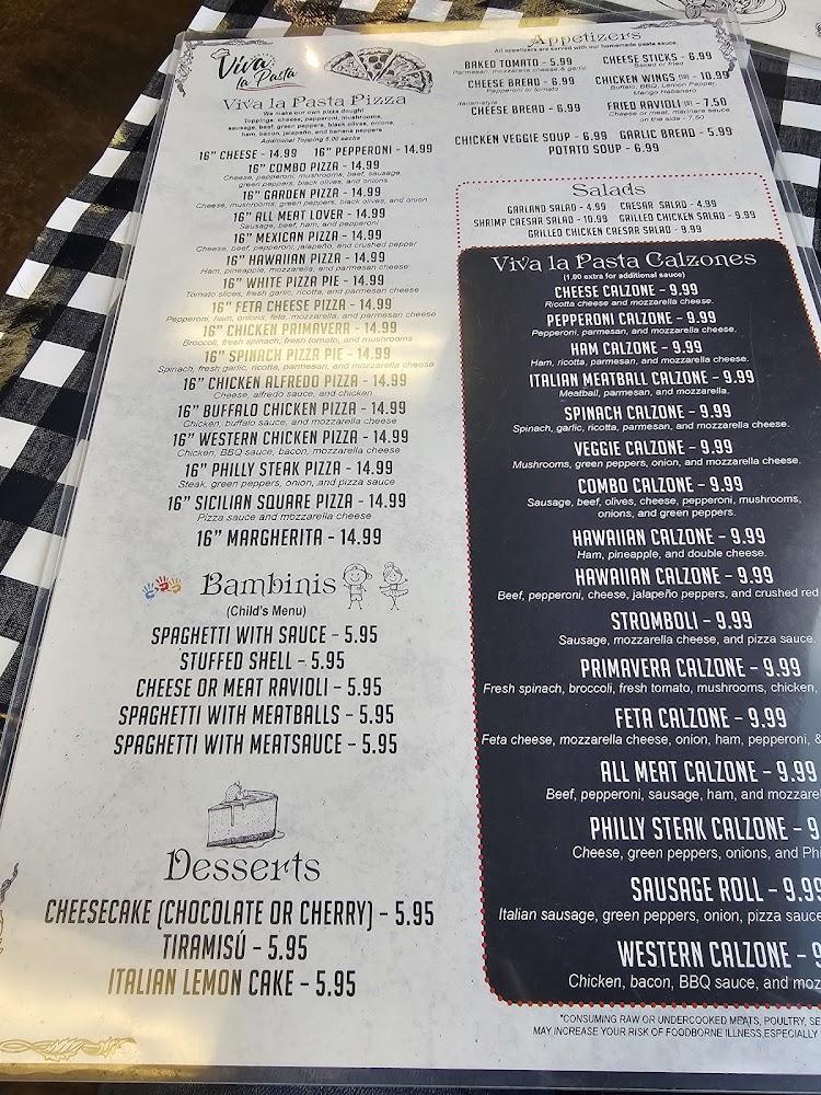 Viva La Pasta Menu image 3